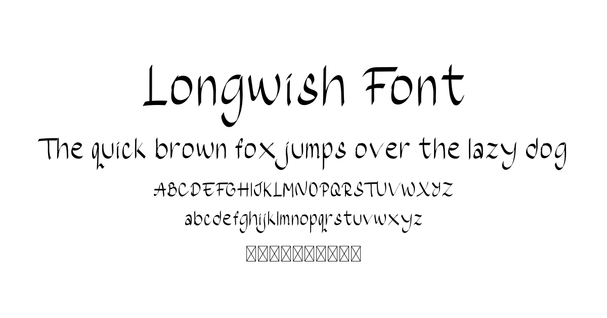Longwish Font font preview