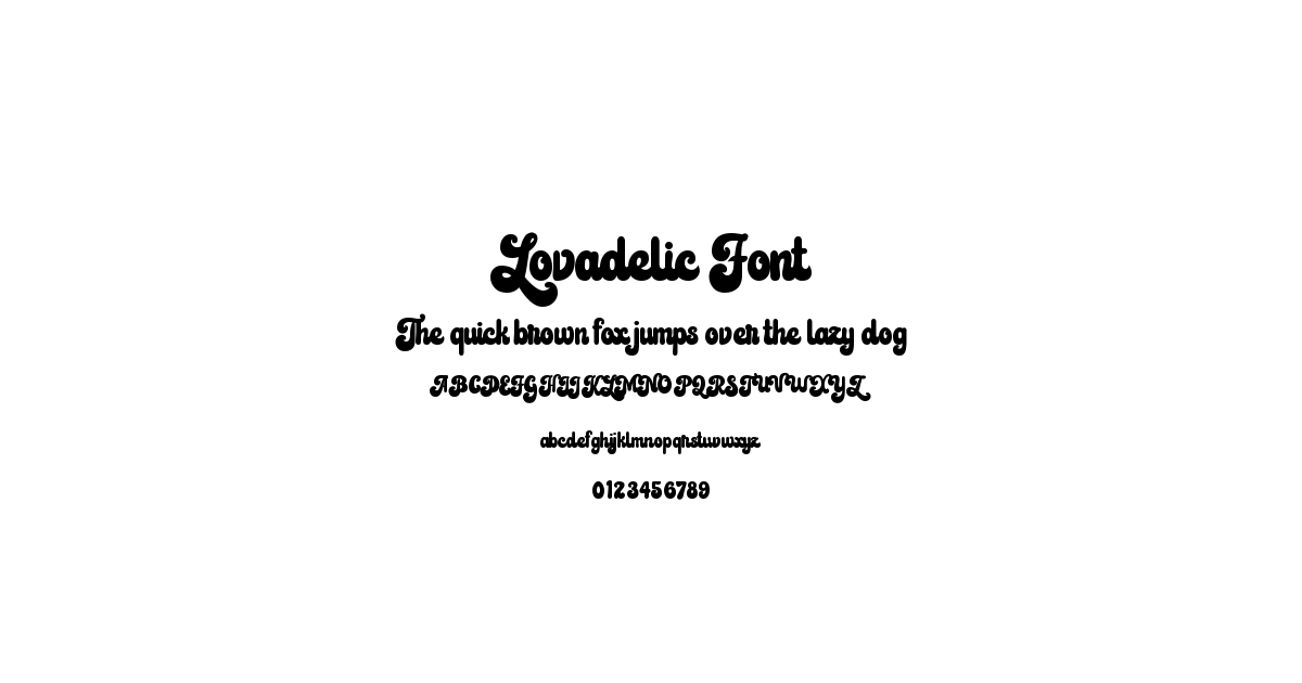 Lovadelic Font font preview