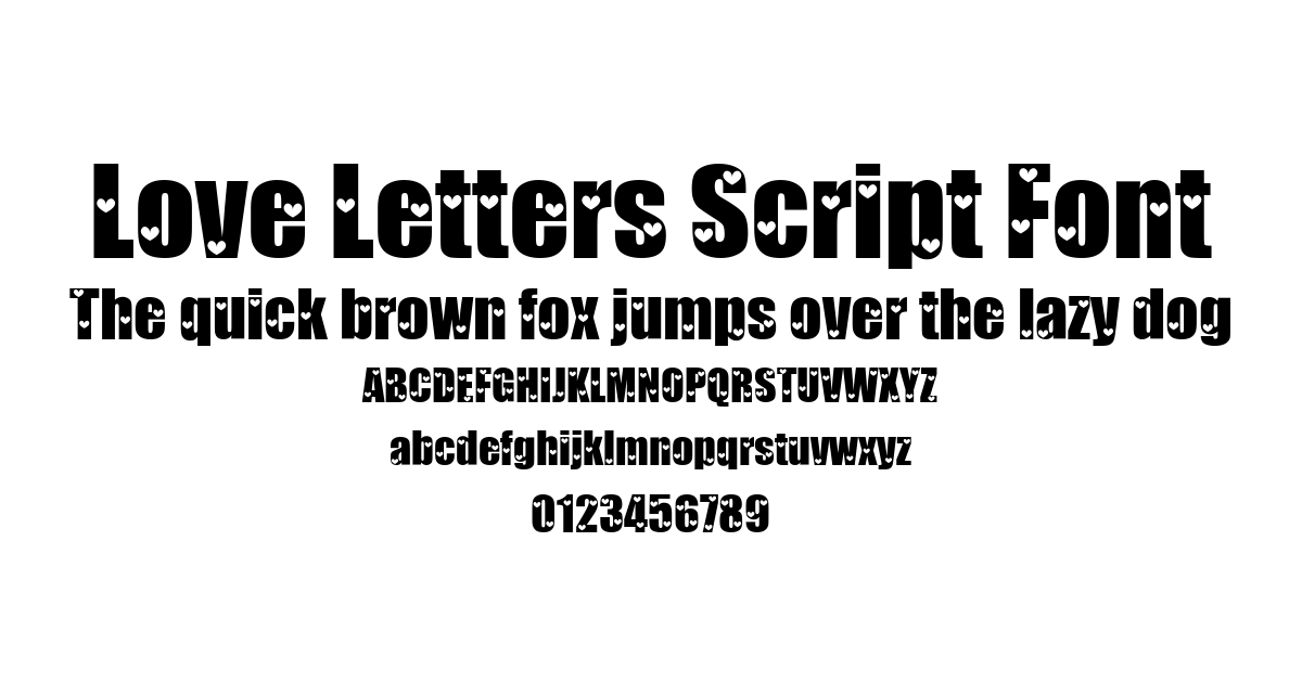 Love Letters Script Font preview