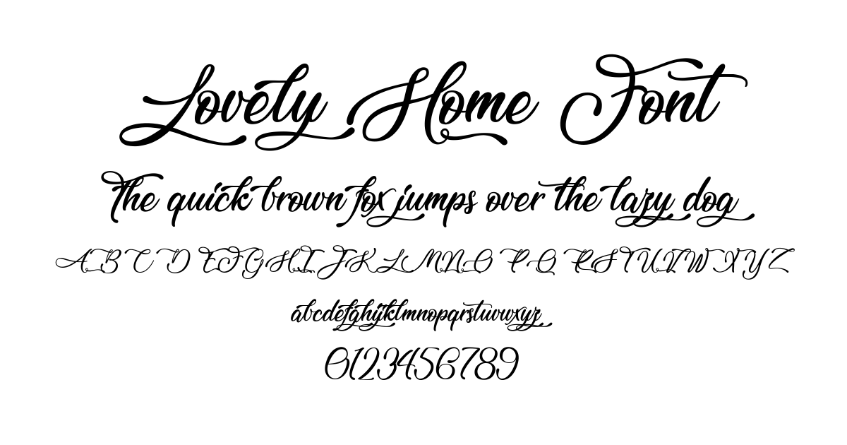 Lovely Home Font font preview