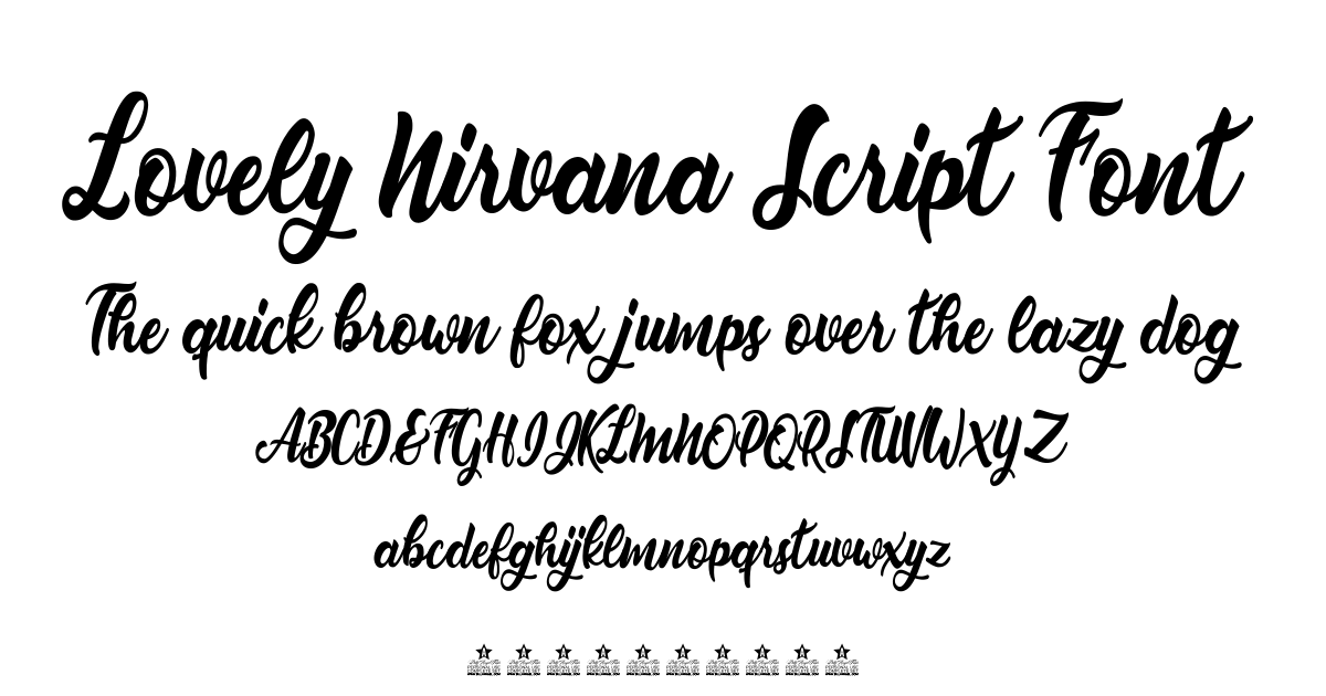 Lovely Nirvana Script Font font preview