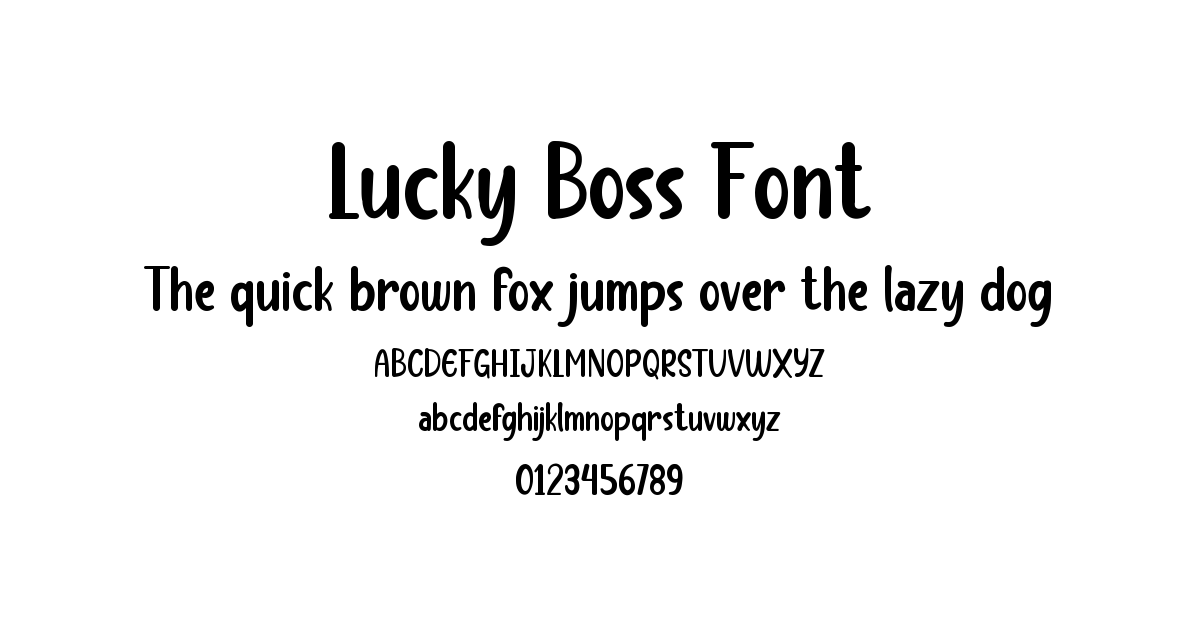 Lucky Boss Font font preview