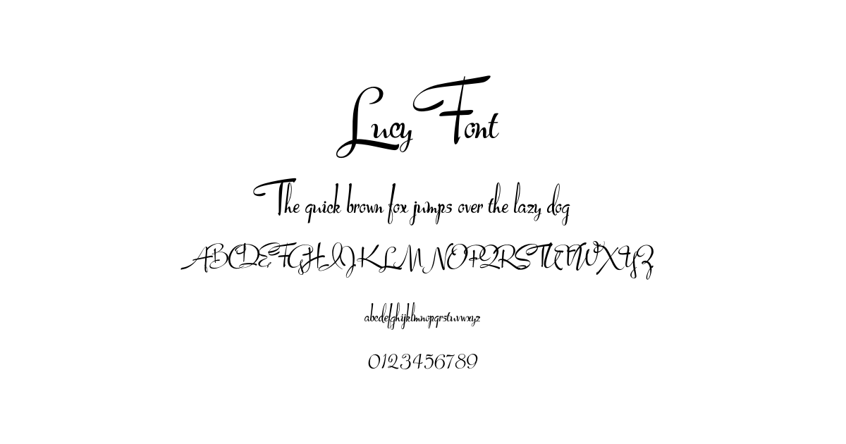 Lucy Font font preview