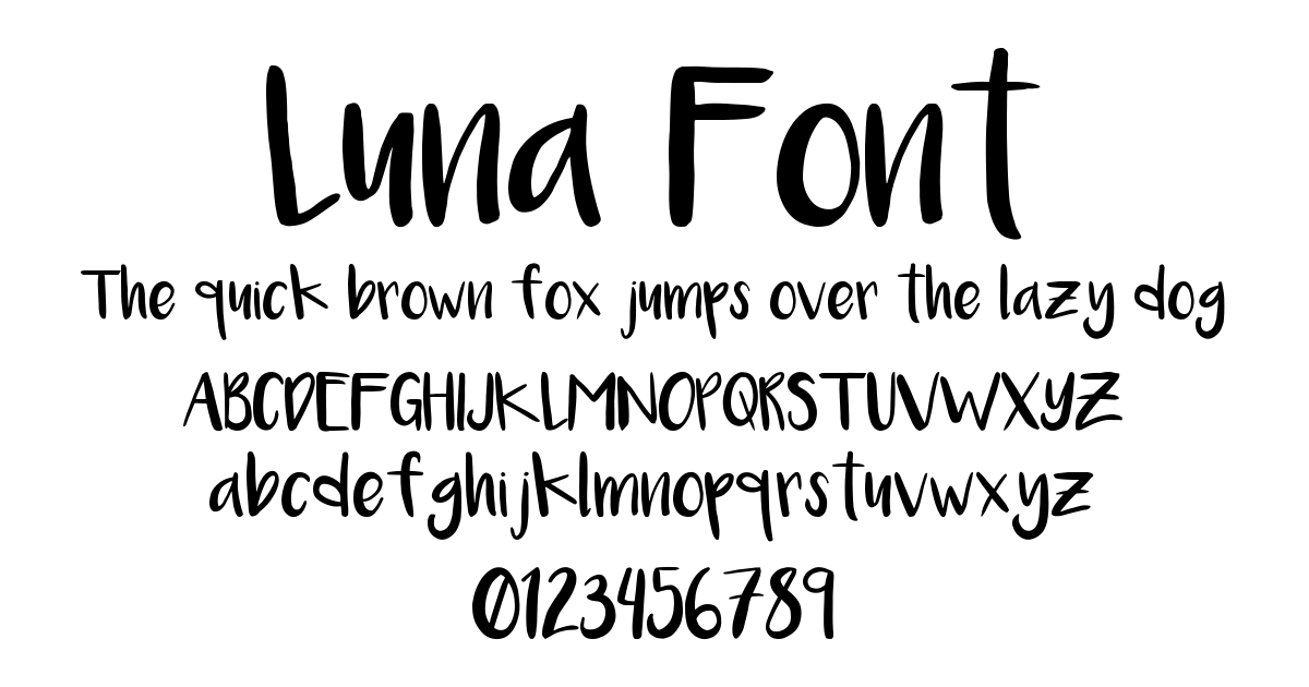 Luna Font font preview