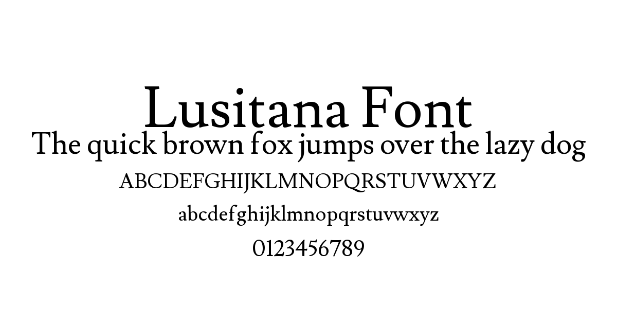 Lusitana Font preview