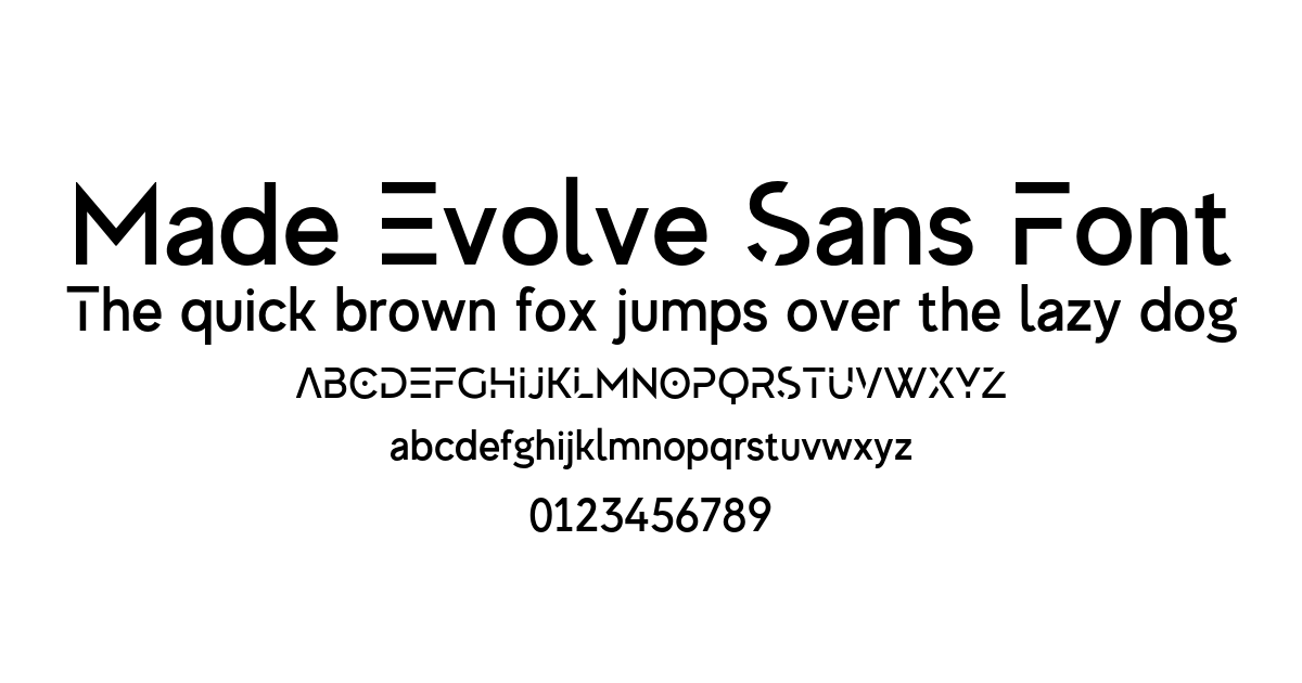 Made Evolve Sans Font preview
