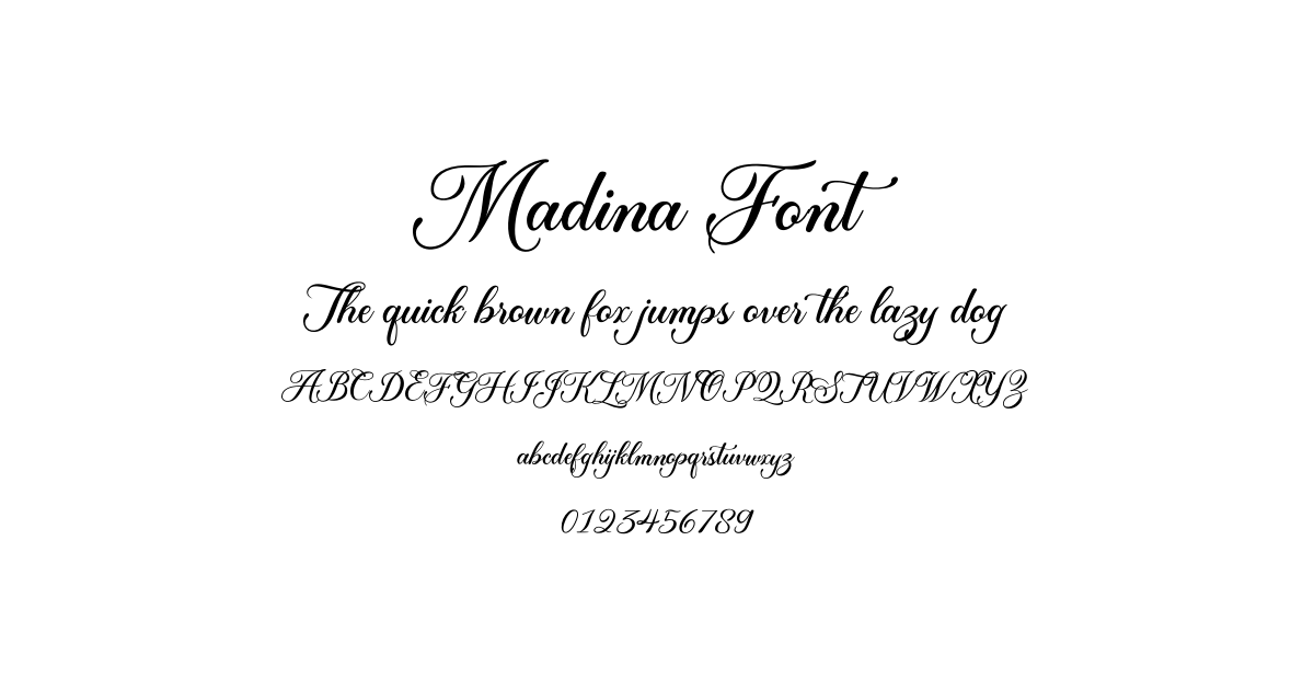 Madina Font preview