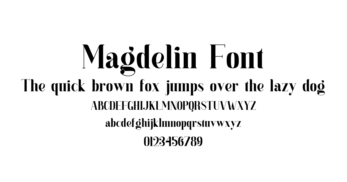 Magdelin Font font preview