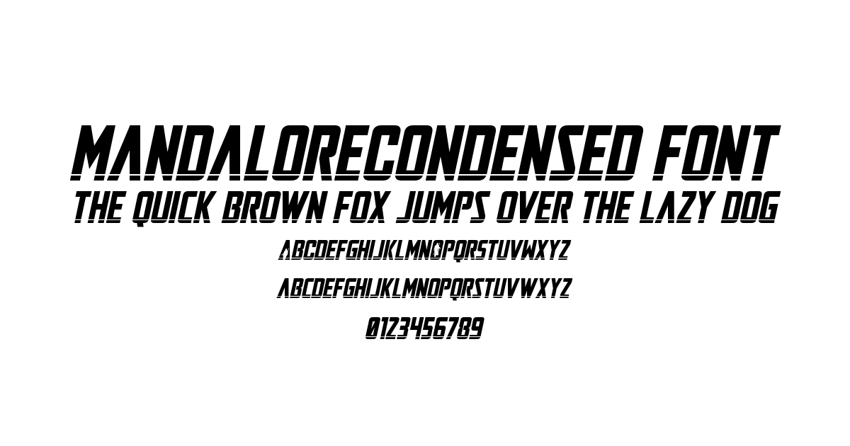 MandaloreCondensed Font font preview