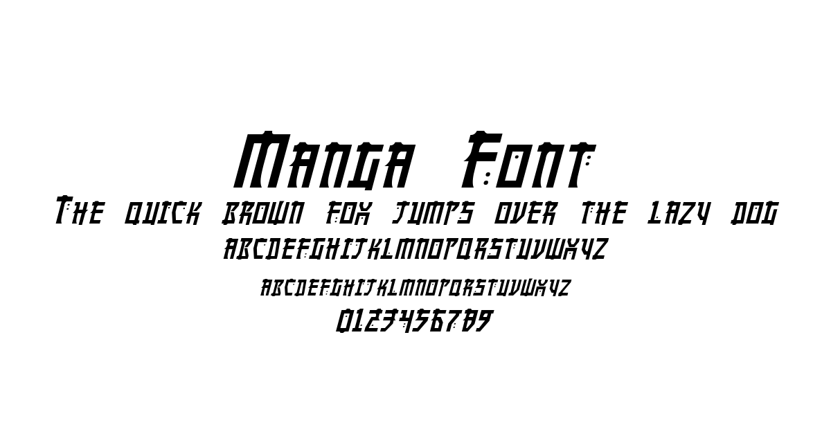 Manga Font font preview