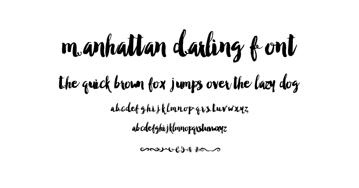 Manhattan Darling Font preview