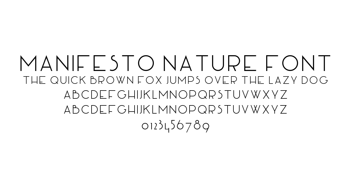 Manifesto Nature Font preview