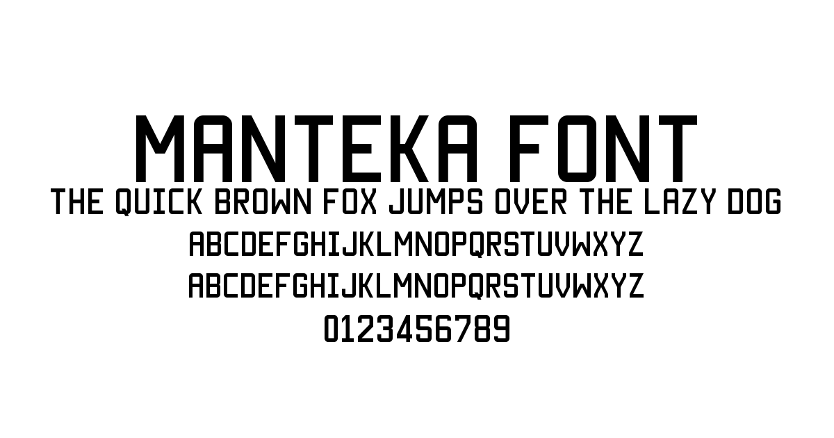 Manteka Font font preview