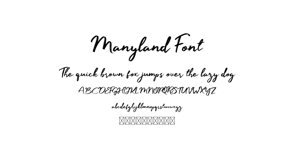 Manyland Font font preview