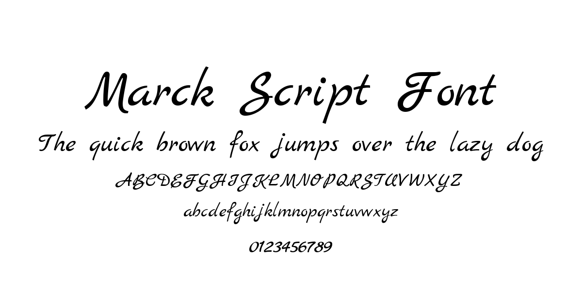 Marck Script Font preview