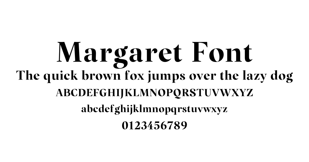 Margaret Font font preview