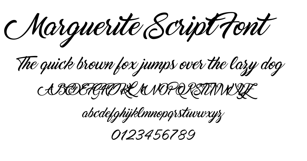Marguerite Script Font preview