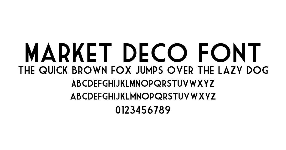 Market Deco Font font preview