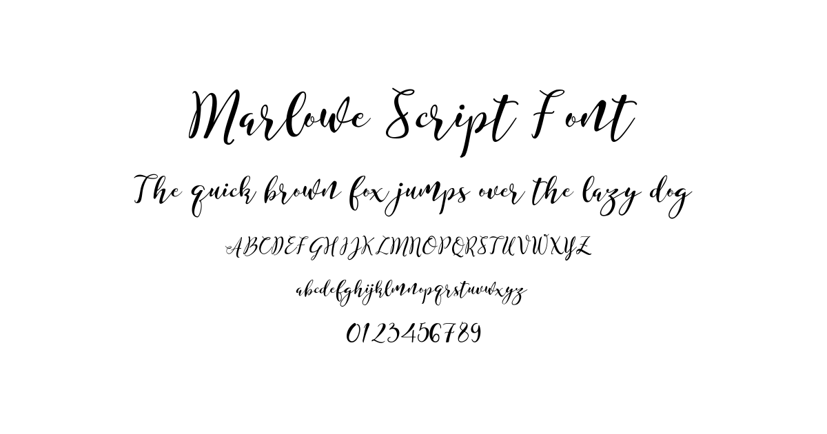 Marlowe Script Font font preview
