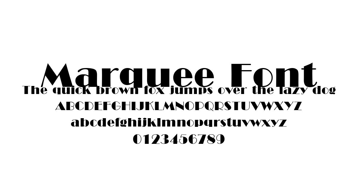 Marquee Font preview