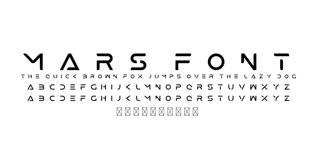 Mars Font font preview