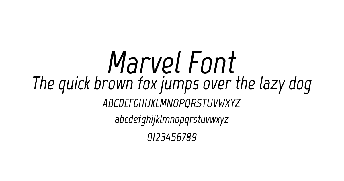Marvel Font font preview