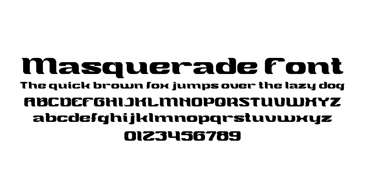 Masquerade Font font preview