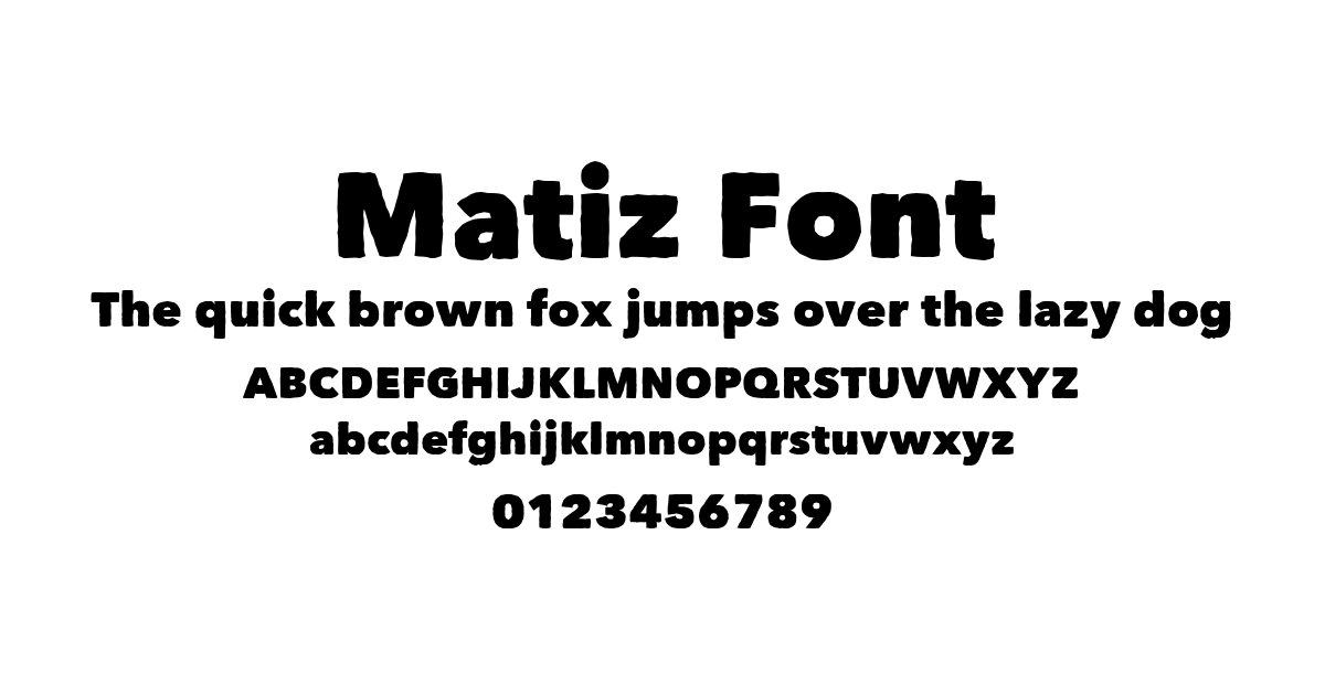 Matiz Font preview