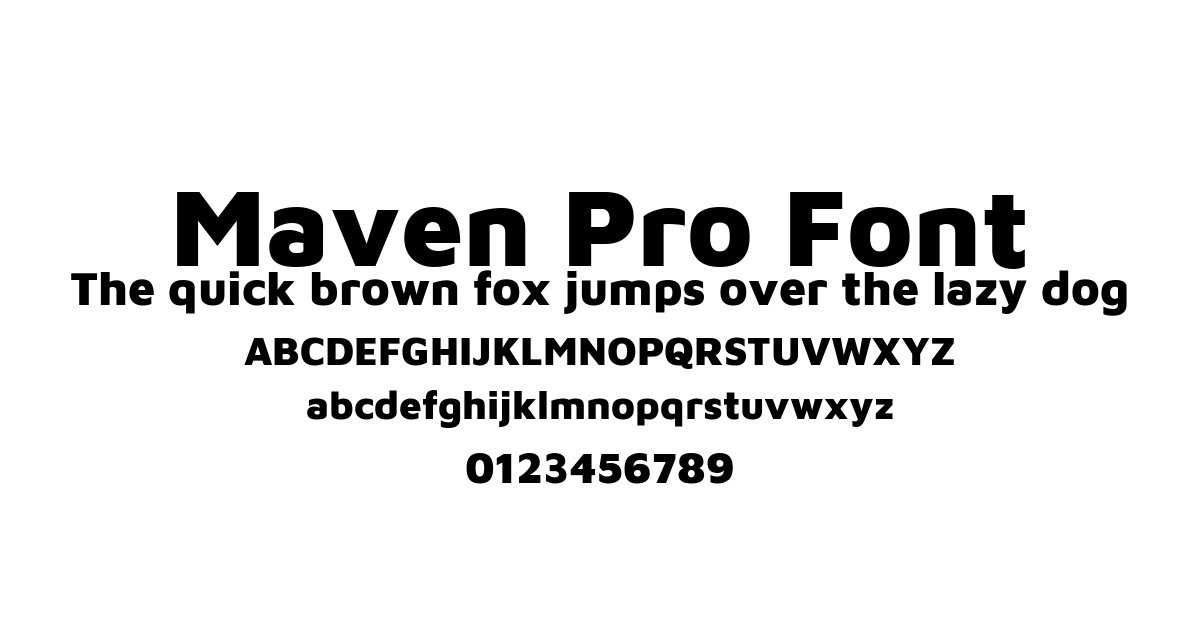 Maven Pro Font preview
