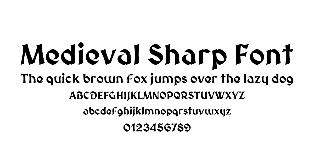 Medieval Sharp Font font preview