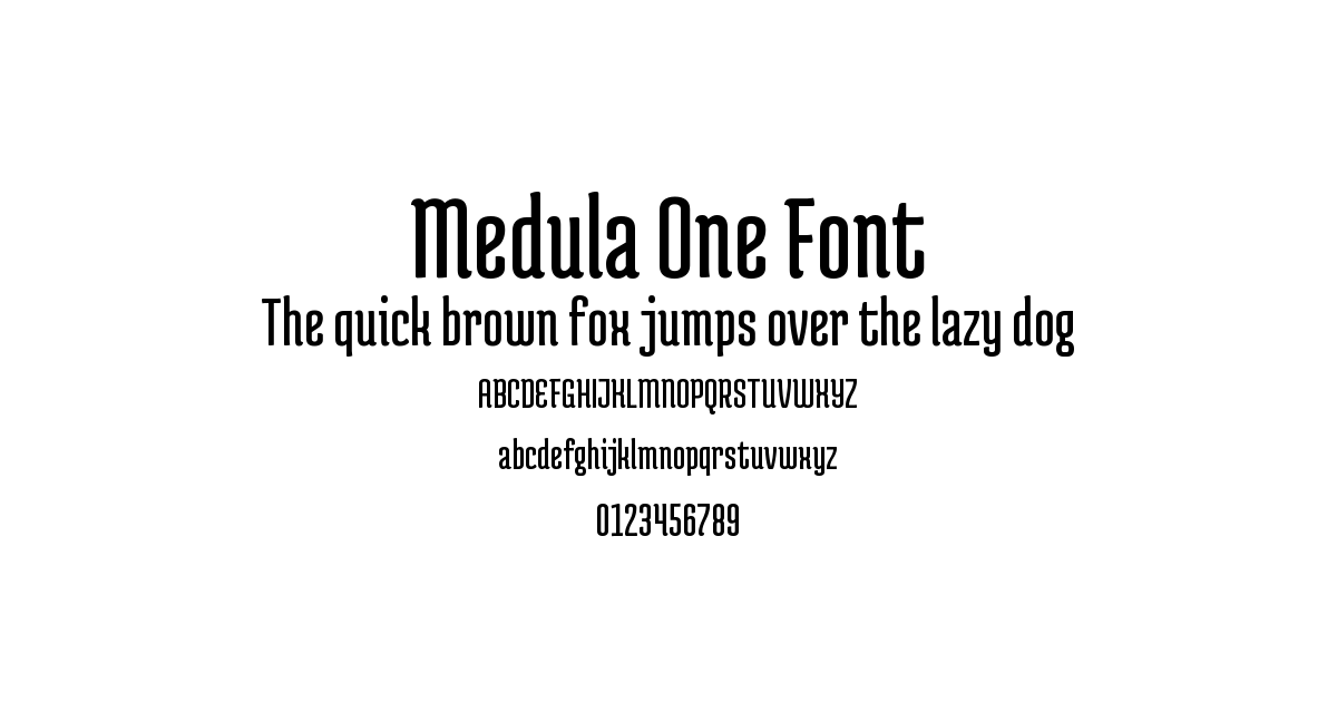 Medula One Font font preview