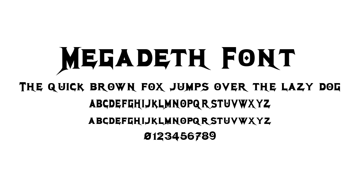 Megadeth Font font preview
