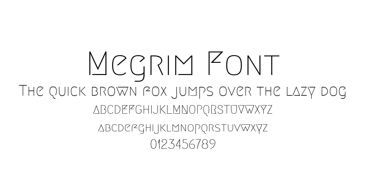 Megrim Font preview