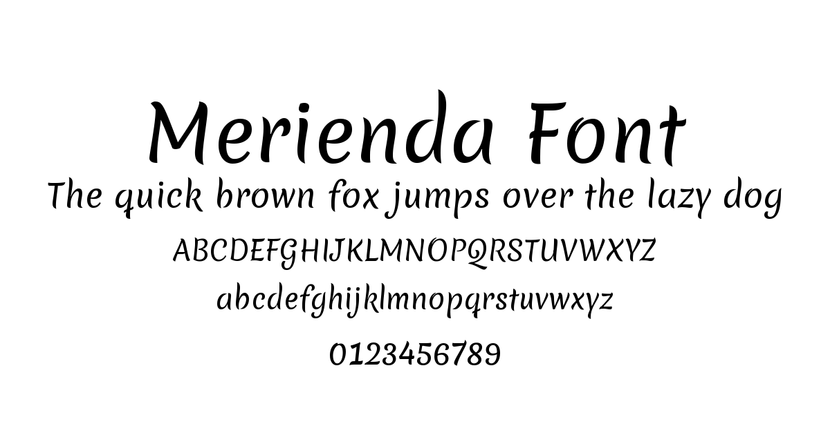 Merienda Font preview