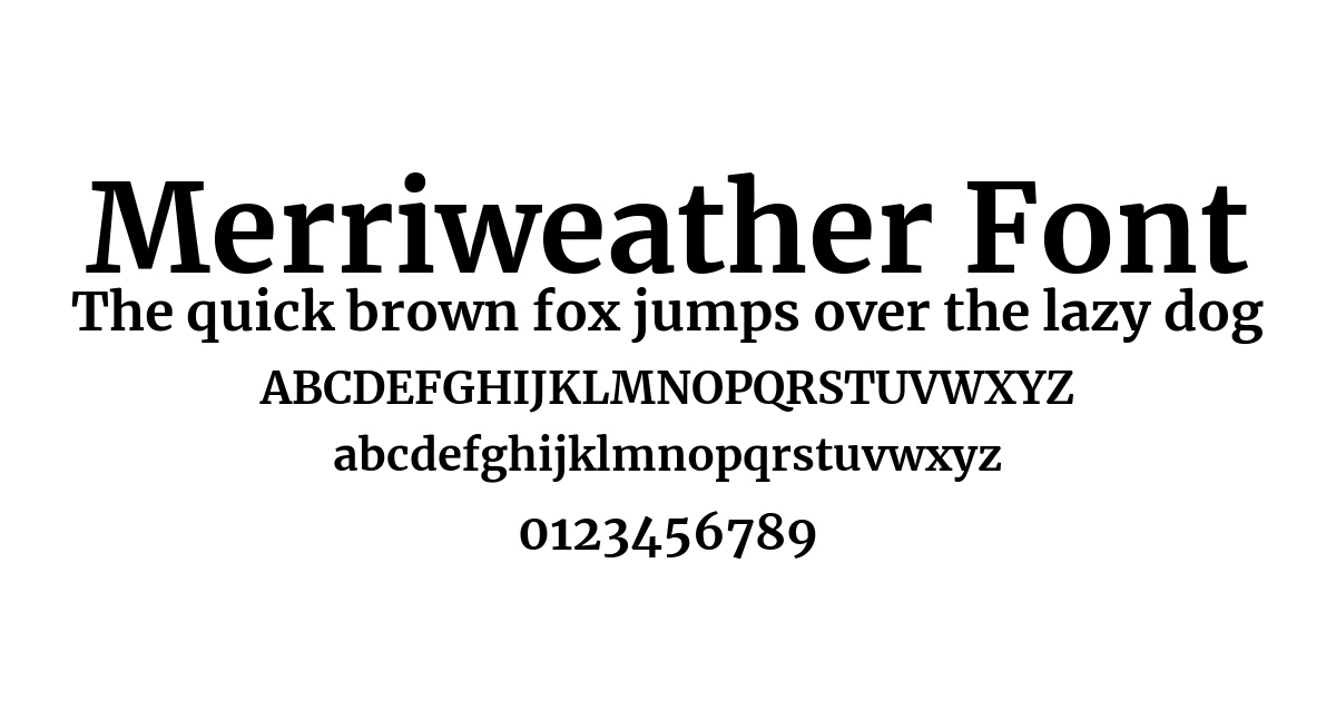 Merriweather Font font preview