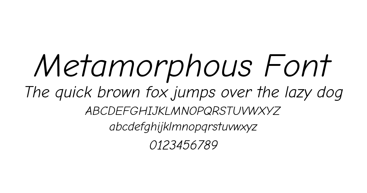 Metamorphous Font font preview