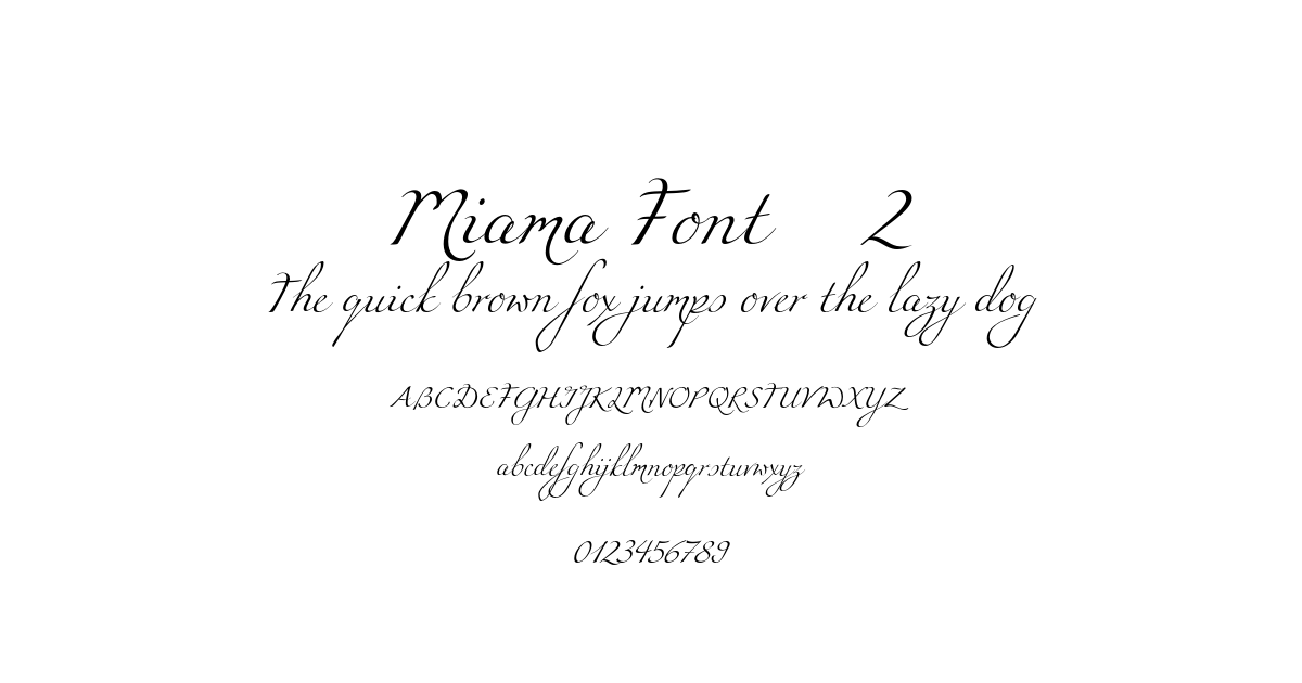 Miama Font    2 font preview
