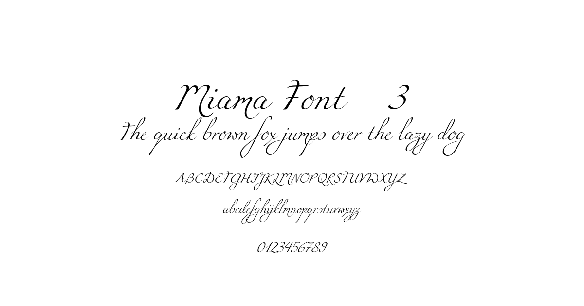 Miama Font    3 font preview