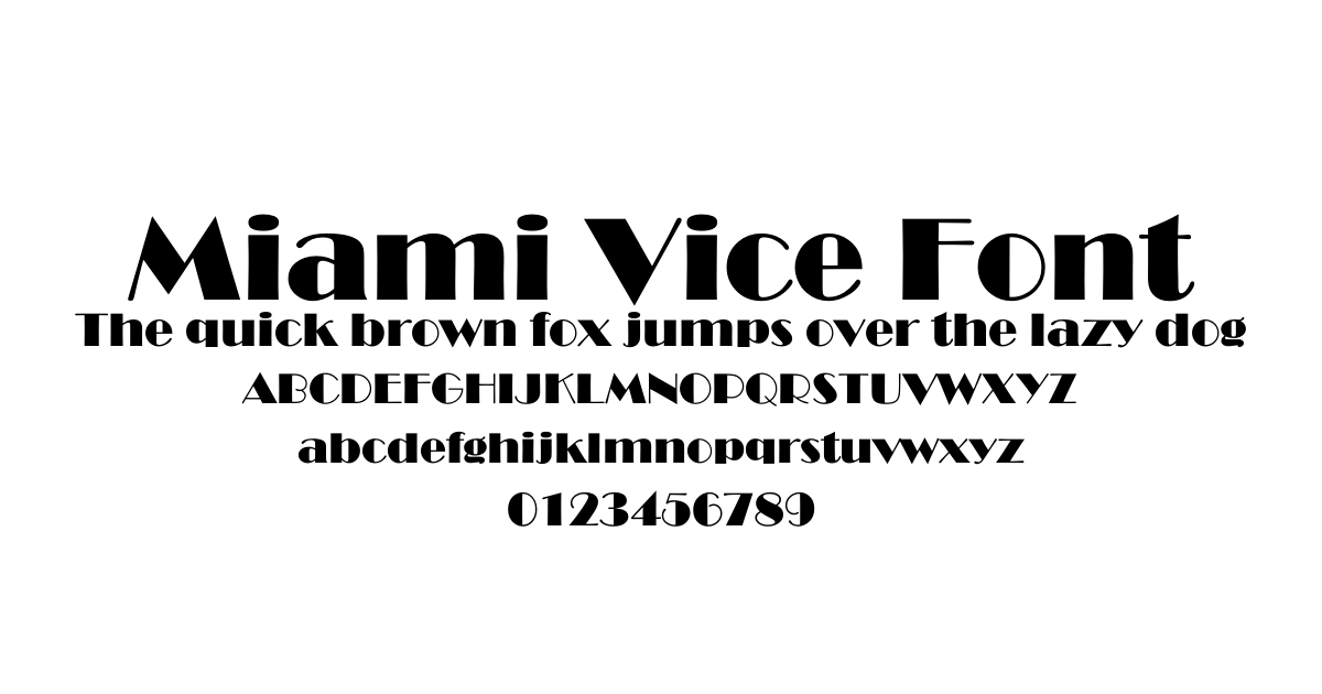 Miami Vice Font font preview