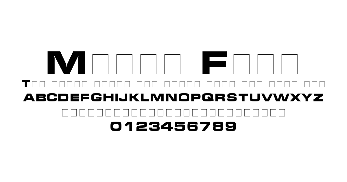 Micra Font preview