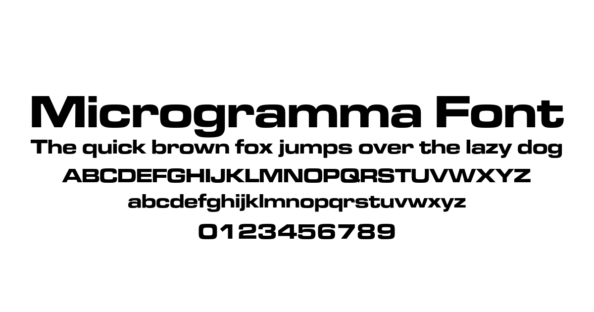 Microgramma Font font preview