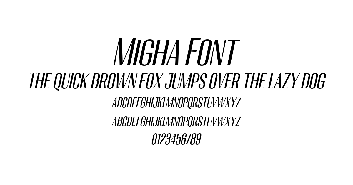 Migha Font font preview