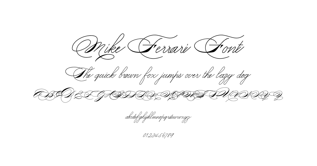 Mike Ferrari Font font preview