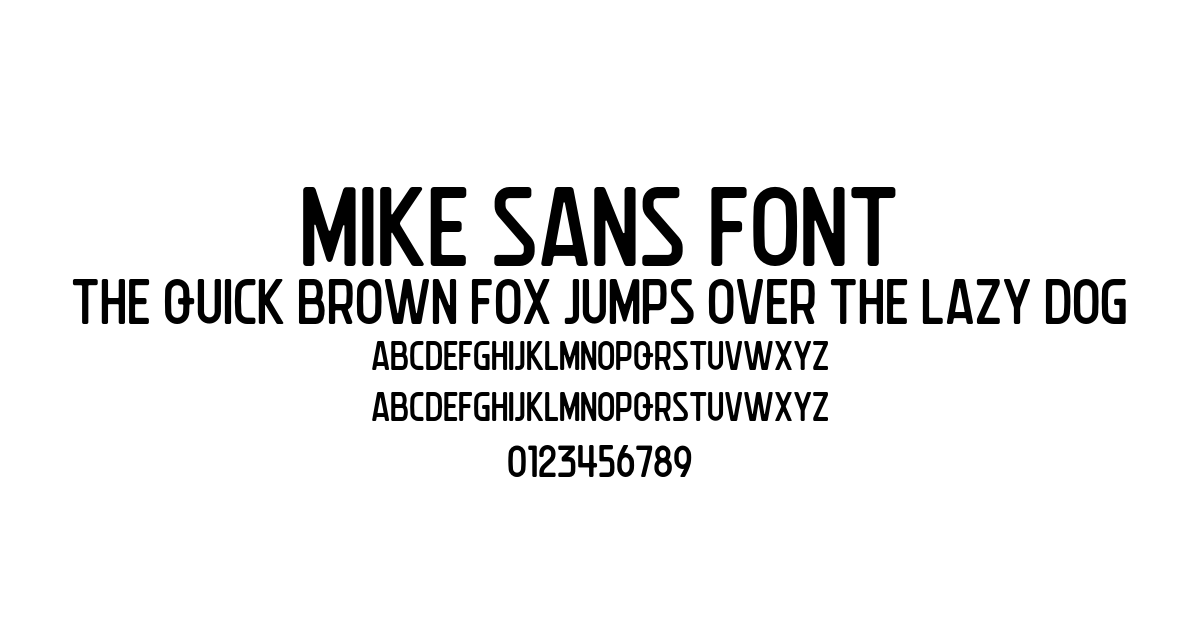 Mike Sans Font font preview