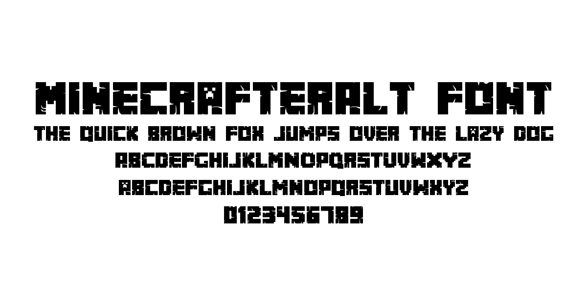 MinecrafterAlt Font font preview