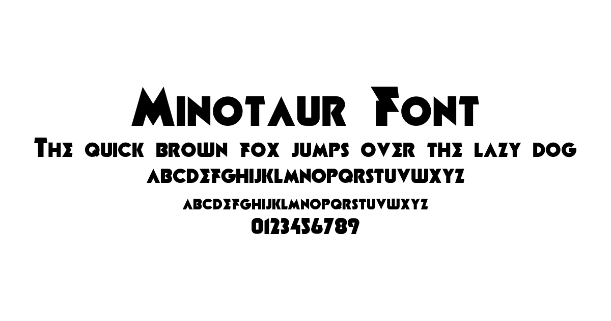 Minotaur Font font preview