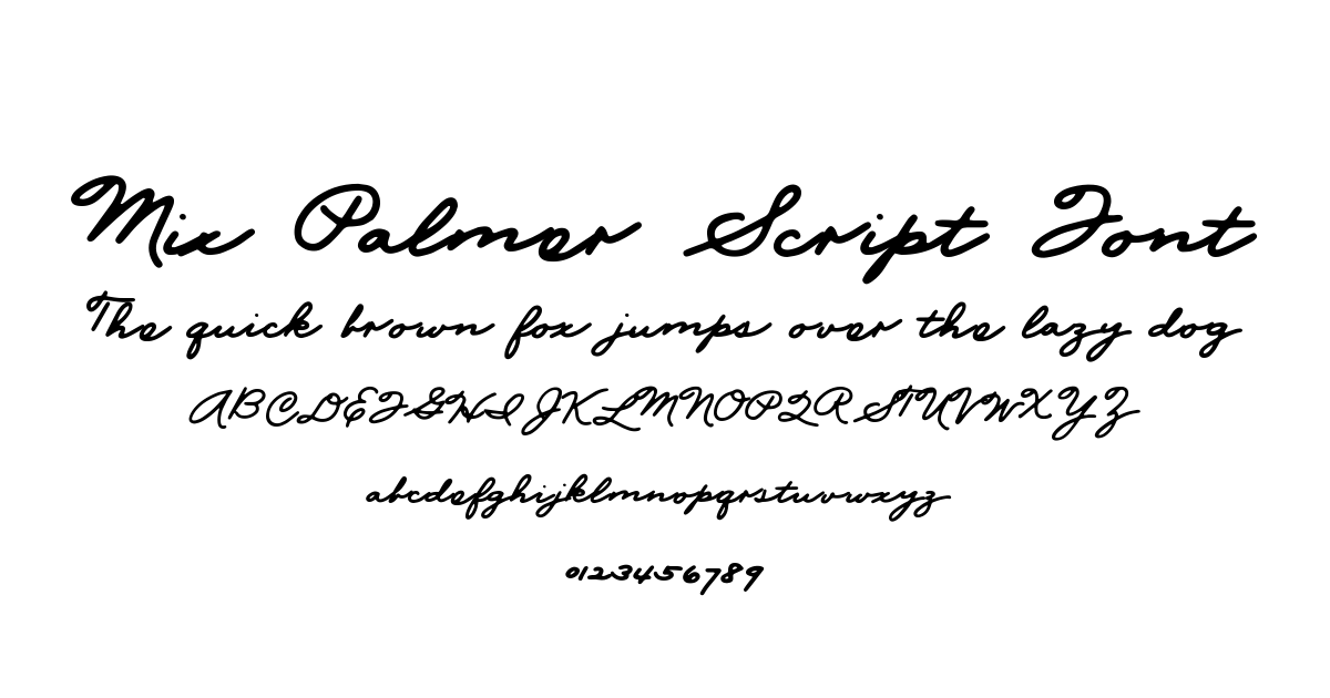 Mix Palmer Script Font font preview