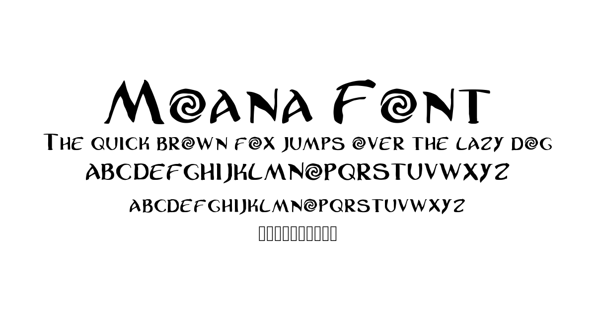Moana Font font preview