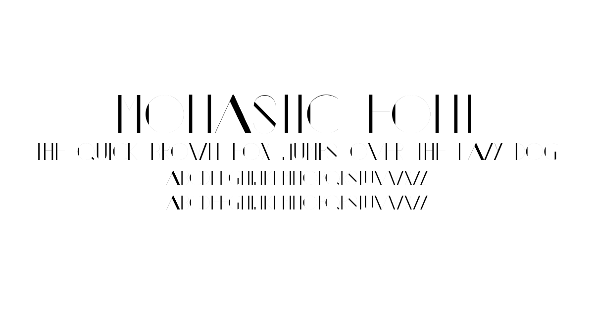 Monastic Font font preview