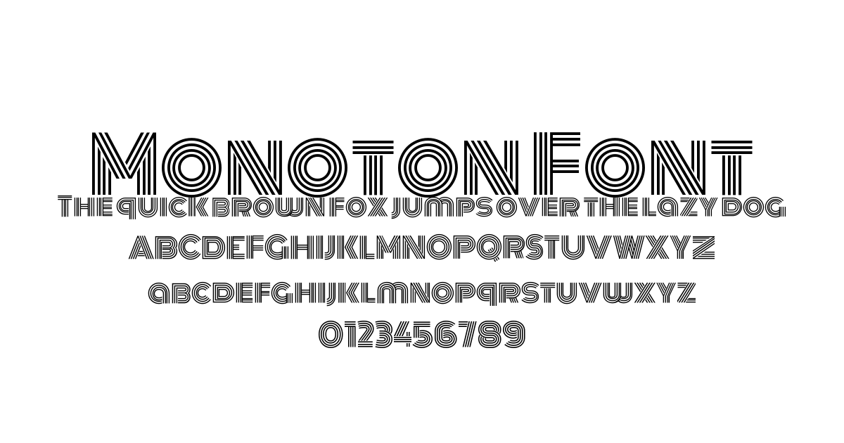 Monoton Font font preview